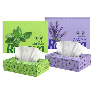 Renova抽纸薰衣草薄荷3层
