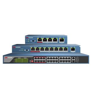 海康威视poe交换机4口5口8口16口24口千兆网络工业级网线供电国标48V分线器路由器分流器海康监控百兆交换机