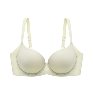 怡倩【舒适度】无痕内衣女大胸显小聚拢收副乳防下垂光面薄款文胸