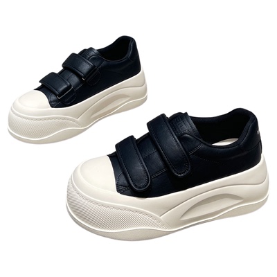 可爱圆头休闲板鞋增高厚底松糕鞋