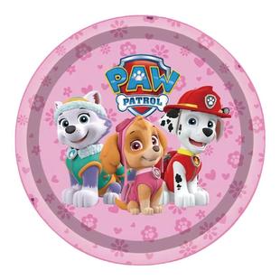 粉色狗狗巡逻队 pawpatrol主题生日派对装饰纸盘纸杯纸巾桌布餐具