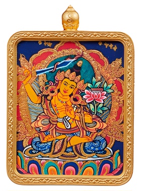 五爷唐卡文殊手绘扎基拉姆