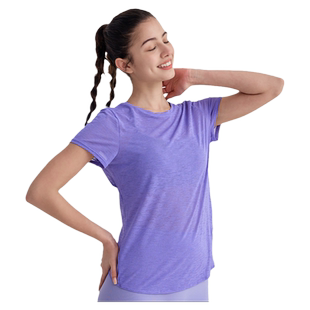 一梵瑜伽服宽松罩衫后背交叉镂空性感美背外搭T恤薄款透气竹节棉