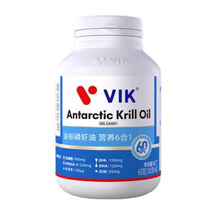 逢时VIK1500mg纯南极深海磷虾油官方旗舰店正品56%海洋磷脂omega3