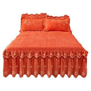 床裙三件套夹棉床罩防滑不起球可水洗床单床套罩防尘罩加厚单人