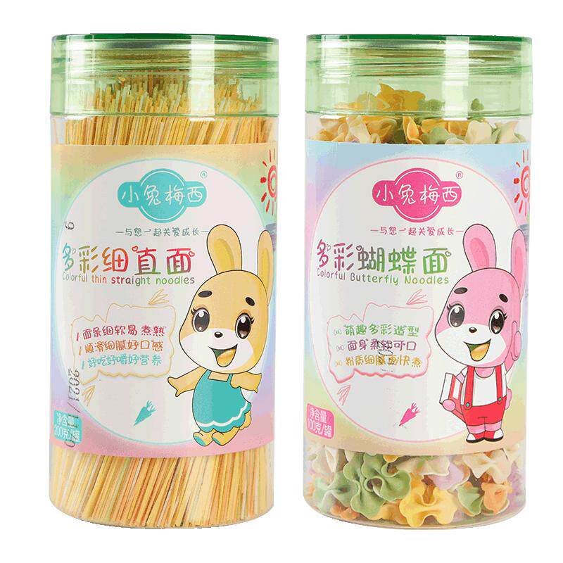 蝴蝶面细直面儿童辅食无添加6罐