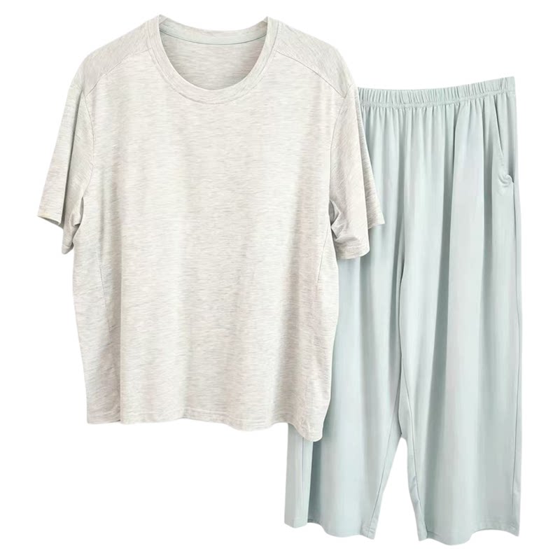 【冰爽棉】香蜜闺秀26203146女家居服短袖七分裤/短裤带胸垫圆领