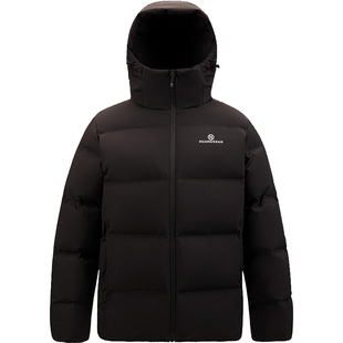 黄山联名骆驼羽绒服女连帽防泼水耐磨保暖短外套户外白鸭绒面包服