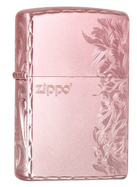 zippo粉渐变富贵花官方正品防风
