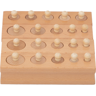 幼儿童蒙氏早教玩具圆柱体插座蒙特梭利教具1-2一3岁宝宝积木益智