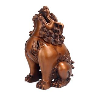 铜聚德纯全铜朝天吼狻猊香薰炉瑞兽狮子薰炉铜炉宣德炉办公室摆件