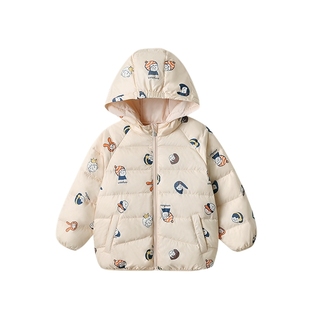 【清仓特惠】英氏婴儿男女童羽绒服冬季连帽外套加厚保暖超韧绒