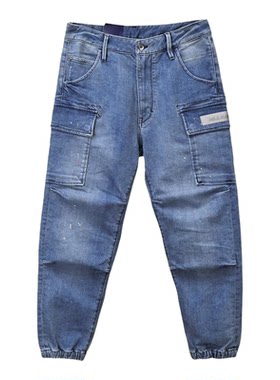 ABLE，JEANS牛仔九分裤男多口袋
