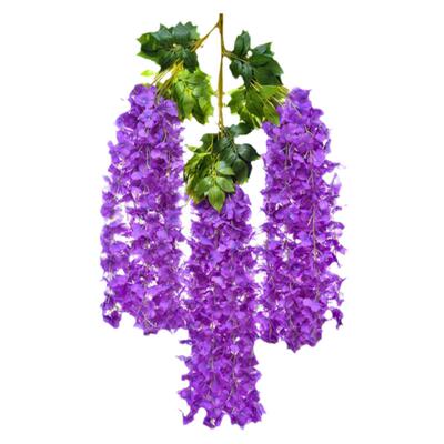 超仙的仿真紫藤花吊顶造景装饰