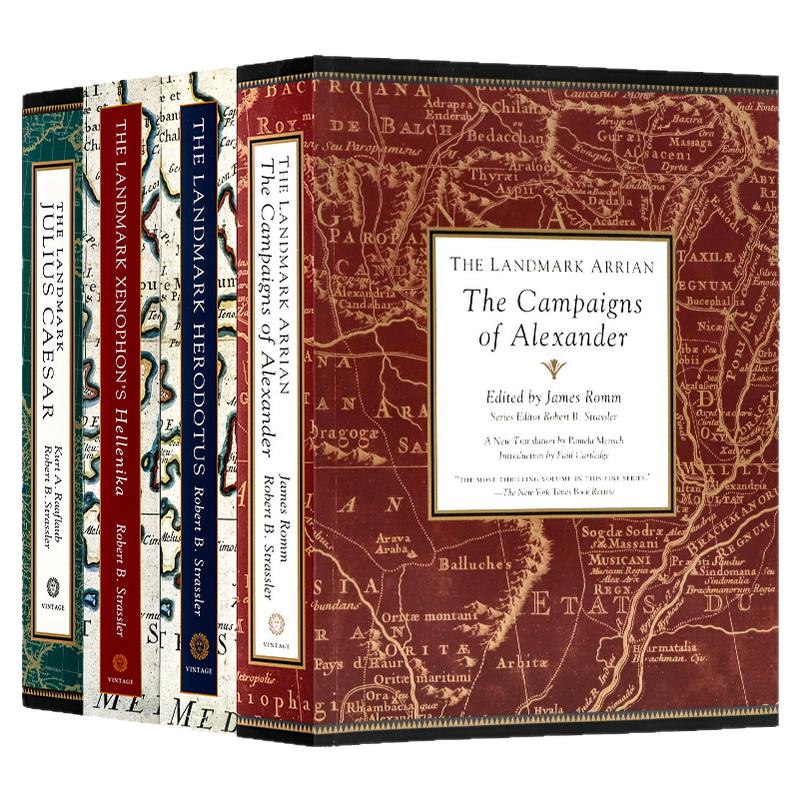 里程碑系列4册英文原版The Landmark Series 伯罗奔尼撒战争史 希罗多德凯撒大帝亚历山大远征记色诺芬历史读物进口书籍历史平装