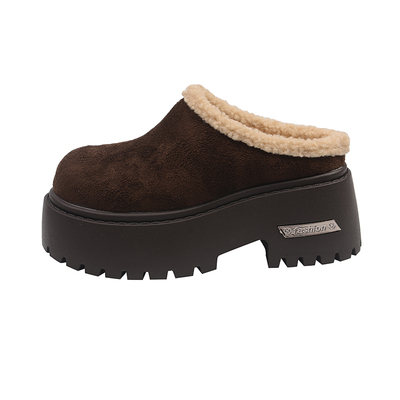 博肯鞋毛绒女秋冬季高级感懒人鞋