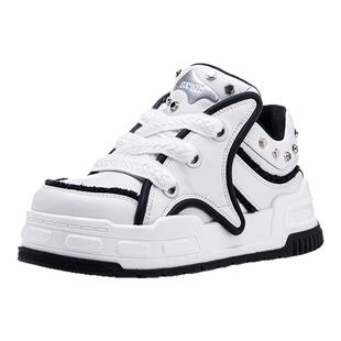 COCKTT【星意】面包鞋春季新款小众设计感板鞋厚底增高休闲潮鞋