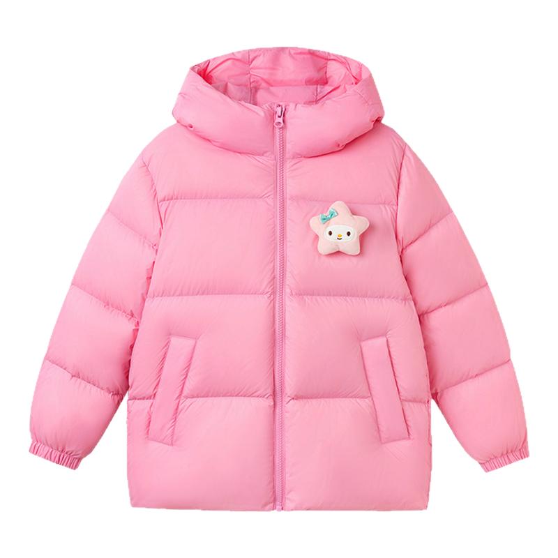 巴拉巴拉女童羽绒服大童连帽外套