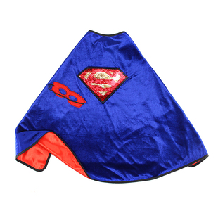 万圣节服饰亲子披风儿童生日cos美国队长超人蜘蛛侠成人款现货