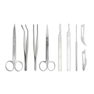 生物解剖器7件七件套不锈钢昆虫解剖针探针剪医学生物实验室用品器材工具套装标本制作剪刀镊子刀片教学仪器