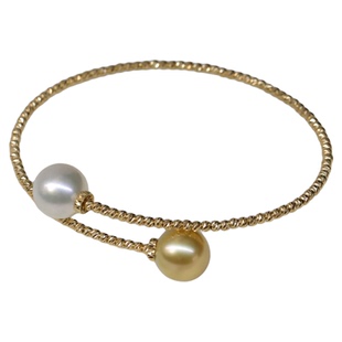 海角珍珠手镯合集澳白金珠双珠18K金手镯keshi野生无核克旭手圈