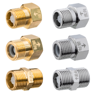 顶建 4分止回阀单向进水阀热水太阳能水表马桶逆止阀卧立式铜接头