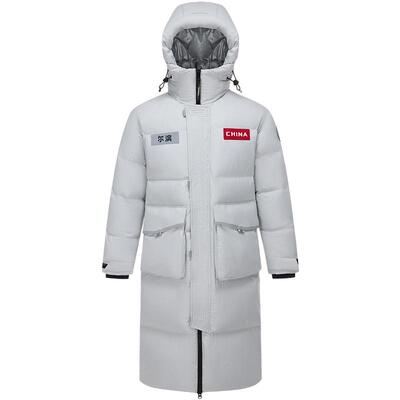 波司登长款连帽羽绒服加厚