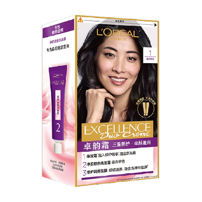 欧莱雅双膏染发霜多次用盖白温和