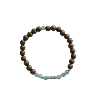 大仙的串儿《沏茶》乌木金丝楠手串危地马拉翡翠海蓝宝天然危料