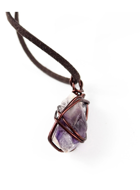 熠先生的蒸汽大陆 片刻生活馆抄袭款  天然紫水晶原石吊坠项链