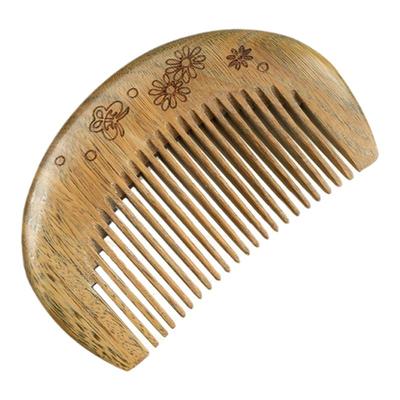 檀木梳宝宝周岁小木梳儿童迷你可爱梳子定制刻字抓周梳子随身便携