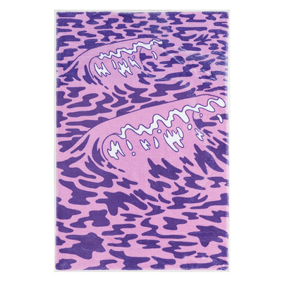 Trippy原创citypop蒸汽波海浪冲浪Y2K紫色豹纹 卧室床边客厅地毯