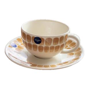 孤品特价奥碧雅Arabia24h小时复古黄咖啡马克杯芬兰北欧风陶瓷杯