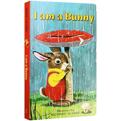 英文原版绘本 I am a Bunny 我是一只兔子纸板书 richard scarry幼儿童英语启蒙 廖彩杏书单 iamabunny系列 可搭brown bear送音频