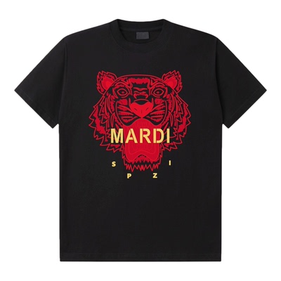 老虎头圆领短袖t恤男女情侣装