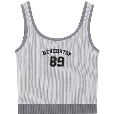 【商场同款】乐町U领线背心新款针织修身打底背心C2EFE3202