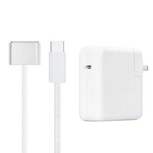 适用苹果mac笔记本电脑Macbook新款Air/pro磁吸式USB-C转MagSafe3充电线器140W快充M1M2芯片电源适配器连接xd