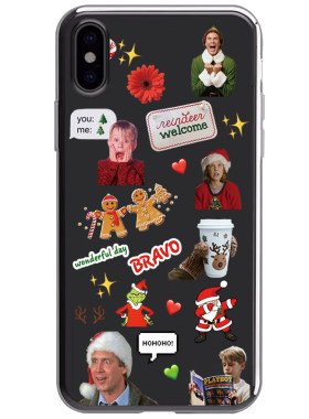 圣诞15手机壳iphone16pro华为mate60透明pura70小米14红米note13可爱vivox200魅族21opporeno12荣耀90g一加11