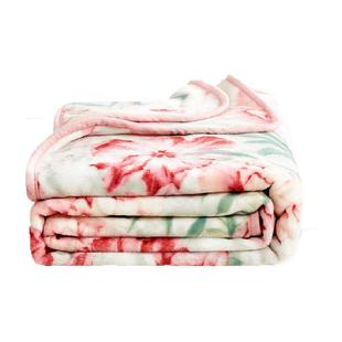 富安娜毛毯毛巾被冬季空调毯子法兰绒珊瑚绒毯午睡舒柔绒毯沙发毯