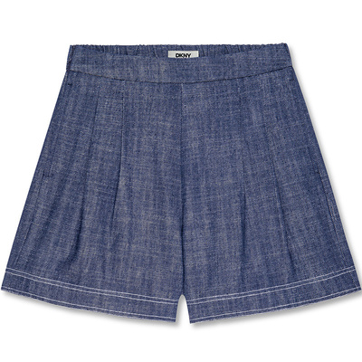 DKNY唐可娜儿夏季日常通勤简约复古A字版型廓形牛仔短裤女士休闲