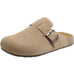 百丽男鞋半岛吐司1代升级版夏新款舒适潮搭包头拖勃肯鞋A1900BT5