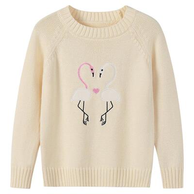 女童针织毛衣a类纯棉套头打底衫