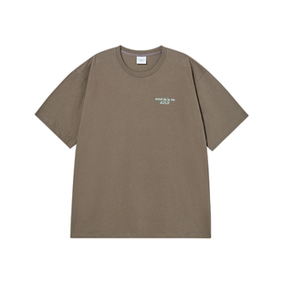 ADLV撞色边线LOGO基础款短袖T恤25新款纯棉休闲上衣男女同款体恤