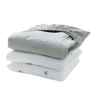 婴儿床笠纯棉a类定制拼接床三件套新生宝宝小床单幼儿园专用床罩