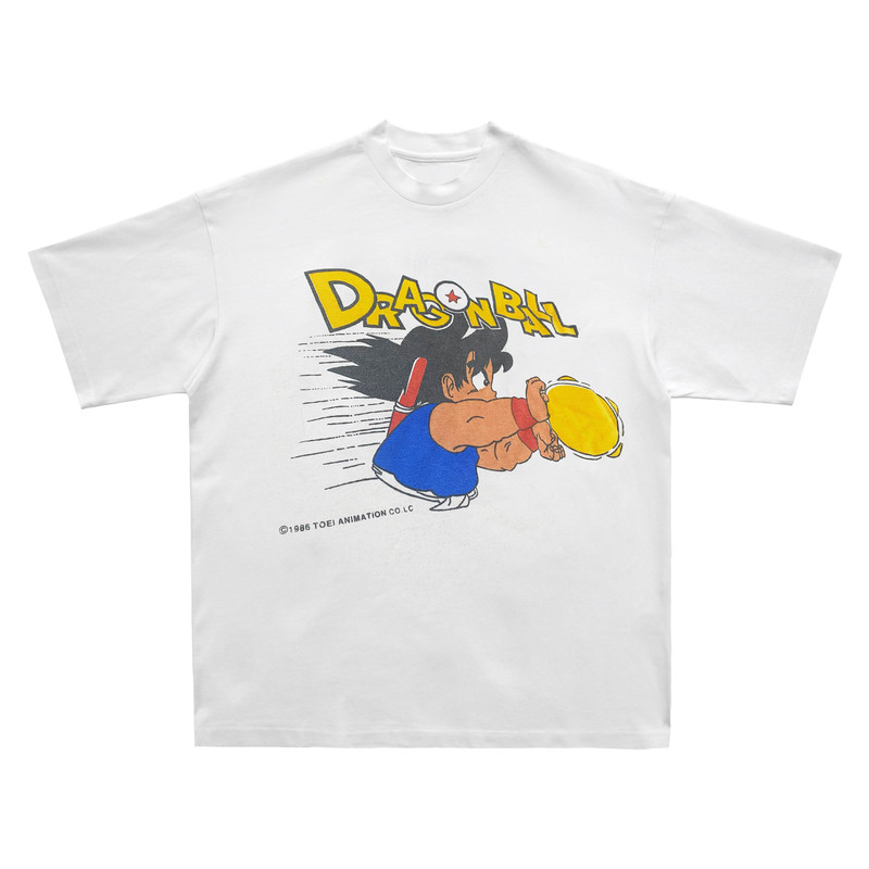 Dragon Ball龙珠美式潮牌短袖T恤vintage古着男女重磅棉宽松半袖