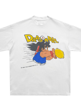 Dragon Ball龙珠美式潮牌短袖T恤vintage古着男女重磅棉宽松半袖