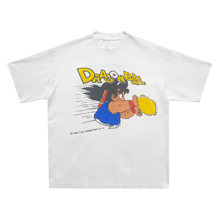 Dragon Ball龙珠美式潮牌短袖T恤vintage古着男女重磅棉宽松半袖