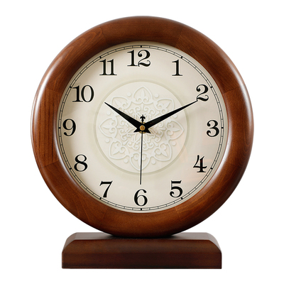 汉时实木静音座钟简约