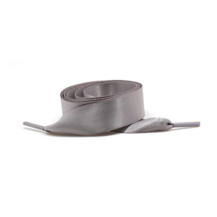 丝绸鞋带韩版灰色diy三叶草立牌贝壳鞋可拆卸德训鞋空军扁宽鞋绳