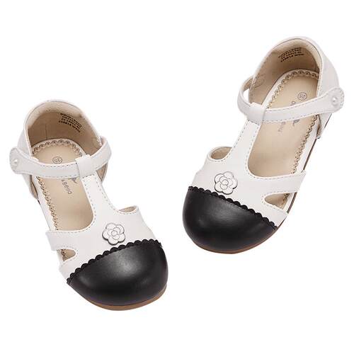 戴维贝拉女童小香风公主凉鞋2026夏季新款中大童防滑鞋子儿童皮鞋